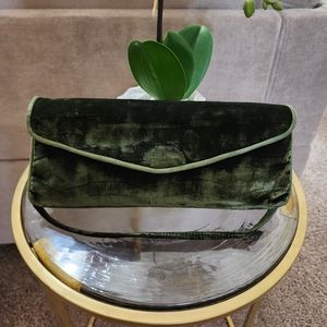 Via Spiga Green Velvet Purse